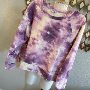 Wildfox Purple Tie-Dye Star Sweatshirt